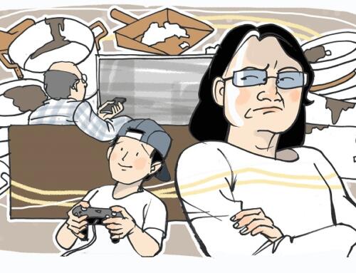 Bà Mẹ thích lo & hai cô gái trẻ