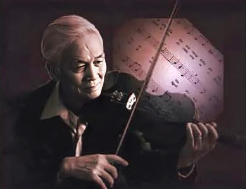 Chiều tím. một bông trăng